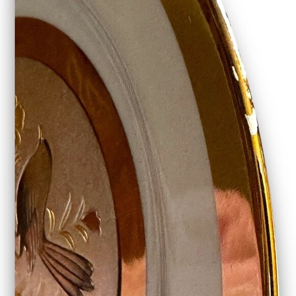 Limited Edition Chokin Art Yoshinobu Hara Gold Plate Birds 1983, #160 of 7500 - Picture 6 of 6